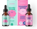 JoySpring Immune Drops & הויטמין D Bundle | ילדים ויטמינים שמקורם באופן טבעי, non-GMO, non-Alcoקת נוזלי פורמולה, תמיכה בבריאות הנפש וצמחונית