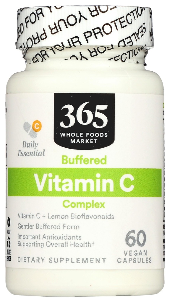 365 על ידי Whole Foods Market, Buffered ויטמין C Complex, טבעוני, 60 קפסולות
