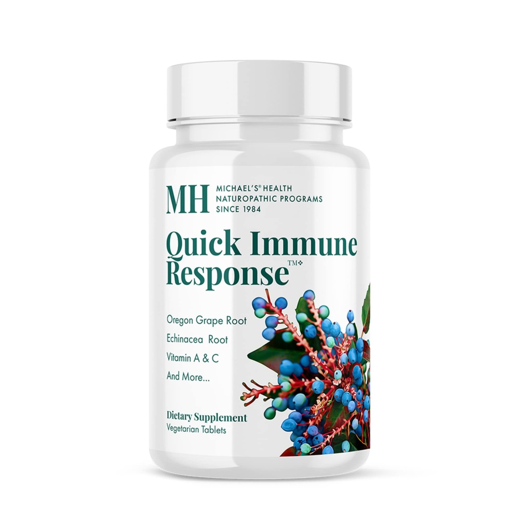 MICHAEL'S Health Naturopathic Program Quick Immune Response - 120 טבליות צמחוניות - תמיכה במערכת החיסון - עם ויטמין A, ויטמין C & Zinc - 40 משרתים