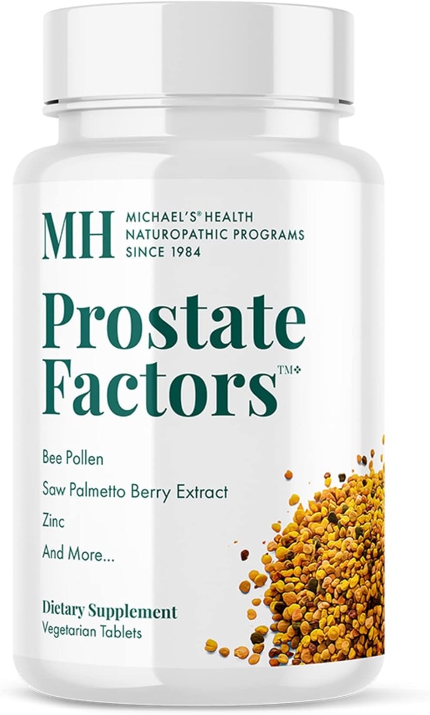 תוכניות בריאות של מייקל נטוורופתי Prostate Factors - 60 טבליות צמחוניות - חומרים מזינים עבור Prostate - כשר - 30 משרתות