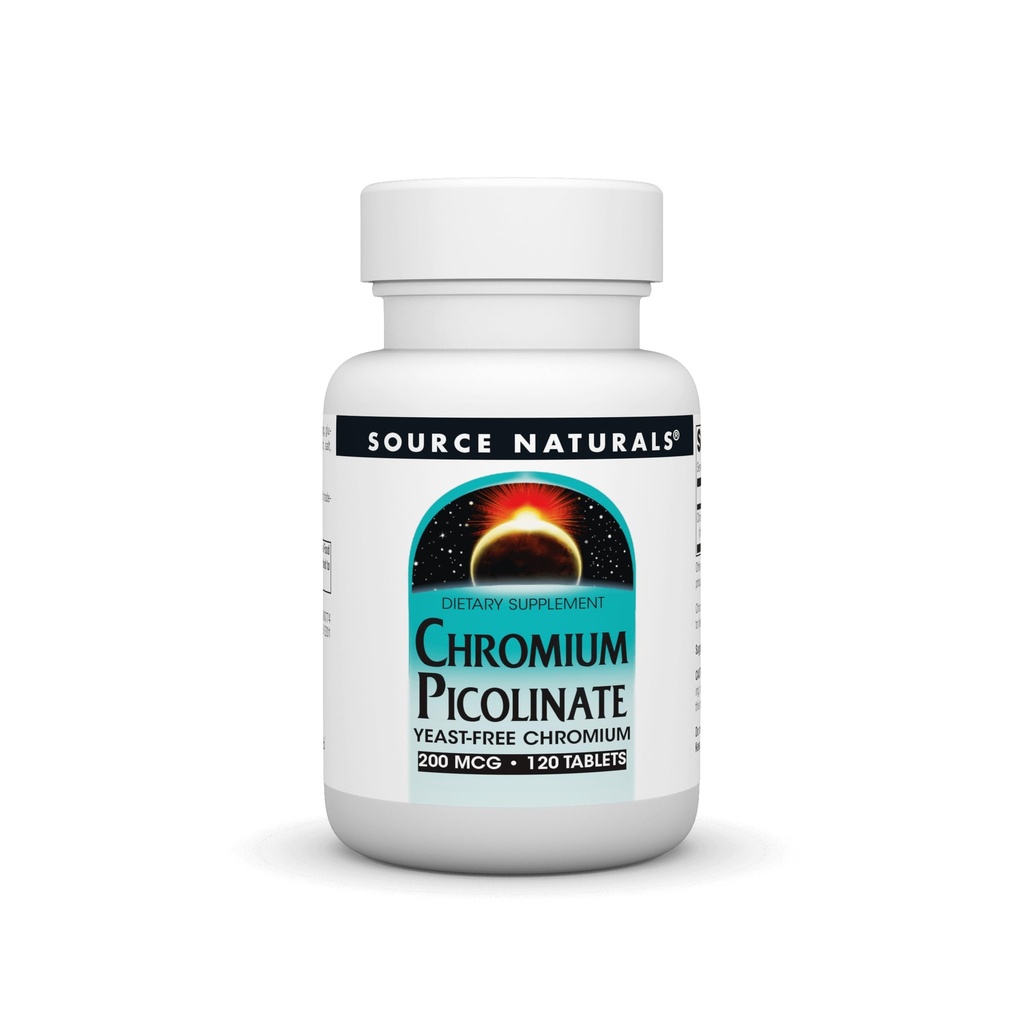 מקור Naturals Chromium Picolinate 200 Mcg Tablet, 120 Count