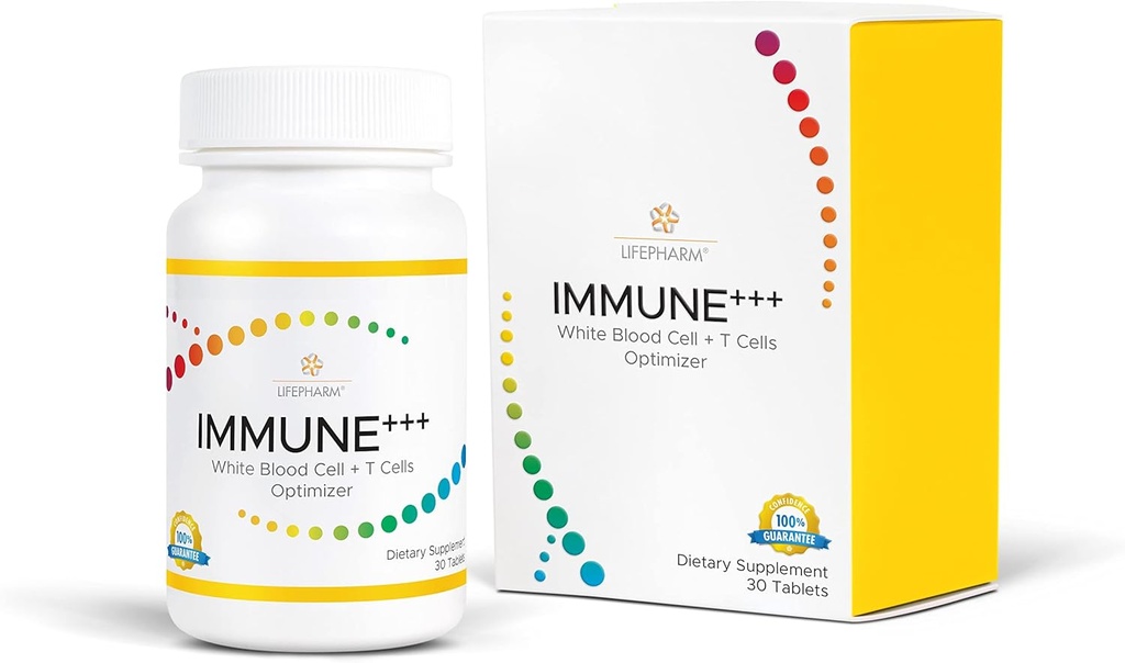 IMMUNE + תוסף ויטמין C - 500 מ"ג - Boost Immunity עם 3 בריכות Powerful של צמחי וצמחים בוטניים - להגדיל את תאי הדם הלבנים ואת תאי T - 30 טבליות