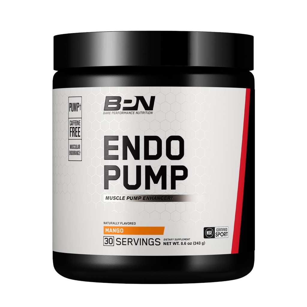 BARE PERFORMANCE NUTRITION, BPN EndoPump pre-Workout שריר משאבה משופרת w / L-Citrulline, הגדלת זרימת הדם / אוקסיגן תחבורה לשרירים, 30 משרתים, מנגו
