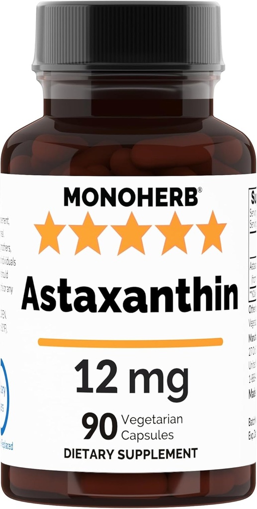 Astaxanthin 12 מ"ג - 90 קפסולות Veg