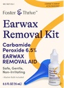 פוסטר & Thrive Earwax Removal Kit, Softens & vulns מוגזם אוזנייםwax, בטוח, Gentle ולא-Irritating, Carbamide Peroxide 6.5%, כולל טיפות ואוזן Syringe Bulb, 0.5 Oz Oz Oz Oz