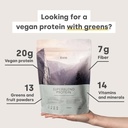 חלבון סופרבלונד - אבקת חלבון טבעוני עם Superfoods, ויטמינים ומינרלים - 20 גרם של חלבון צמחי מבוסס מנהרה (Chocolate Peanut)