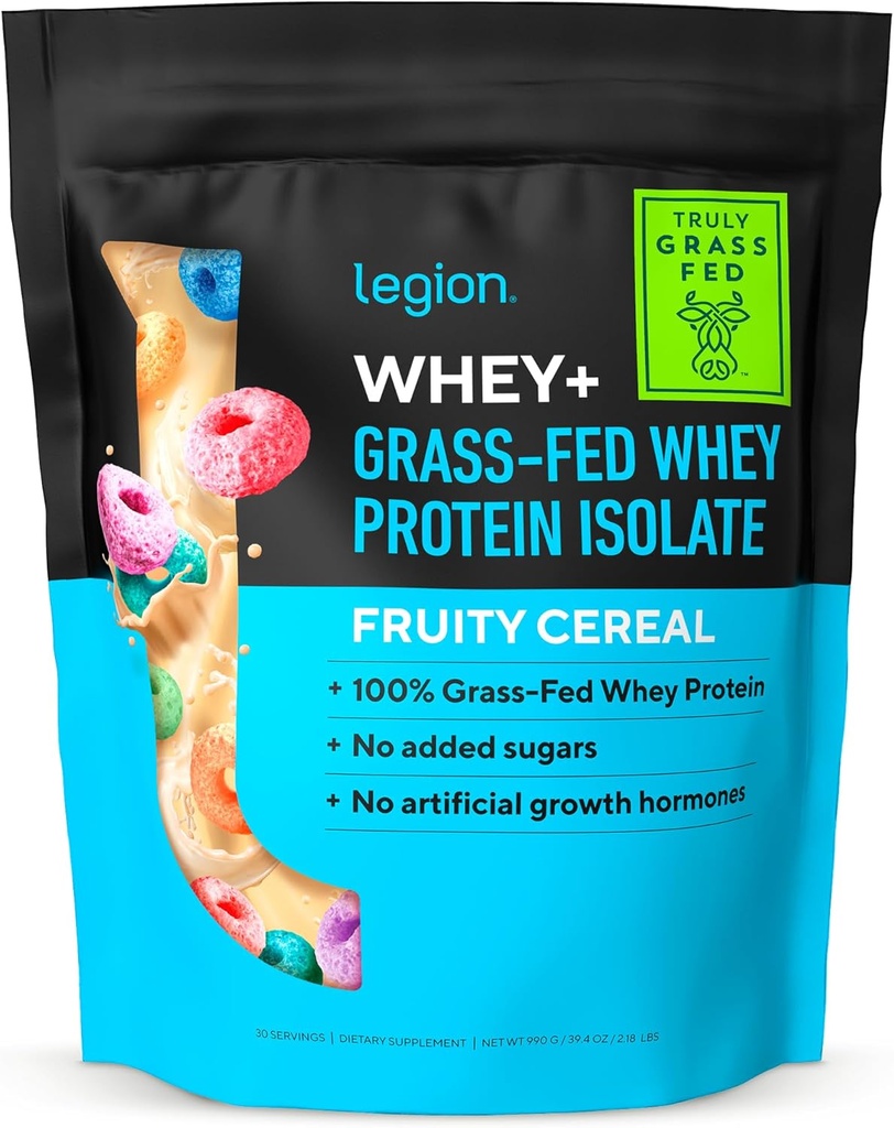 LEGION Whey+ חלבון Whey Isolate מ Grass פד Cows - Whey חלבון Isolate אבקת קלוריות נמוך, non-GMO, סוכר חינם, Lactose ו Gluten חינם, כל אבקת חלבון טבעי לגברים ונשים, (30 משרתים)