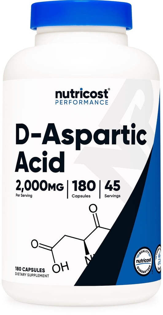 Acid Acid Acid (DAA) קפסולות 2000mg Per לשרת (180 קפסולות) - תוסף non-GMO