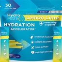 אבקת hydroMATE Electrolyte לימון Lime Hydration Packets נמוך סוכר 30 הרוזן