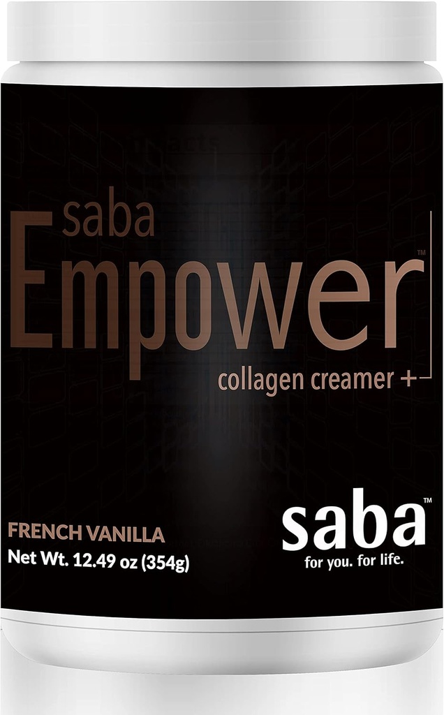 Saba Empower Smart Collagen Coffee Creamer - עם hydrolyzed Collagen, Peptides, Grass-Fed Butter, MCT של קוקוס אורגני, תומך עור בריא, ציפורניים, עור ופרקים. 30 משרתים