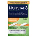 Monistat 3Day Yeast זיהום טיפול לנשים, 3 Miconazole Vaginal Suppositories & חיצוני קרם הקלה (G Tube) Combo Pack