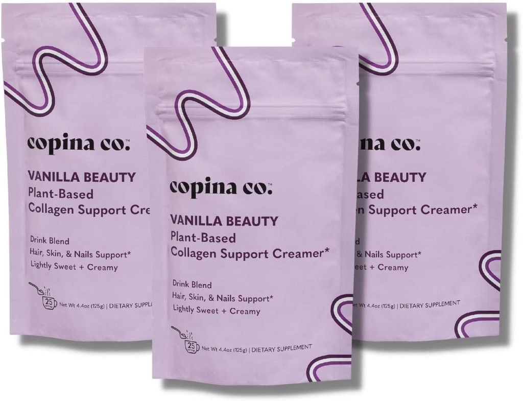 Copina Co. Vanilla Beauty Collagen Booster Creamer - Plant Based Collagen Support Smoothie Drinky Bel