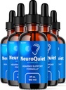 (5 Pack) NeuroQuiet Drops - רשמי Neuro Quicket Daily שמיעה תומך כל נוזל טבעי נוזל נוזל מתקדם פורמולה עבור בריאות אוזניים, ביקורת ביקורת אורנות ואוזן פנימית, 5 בקבוקים במשך 5 חודשים