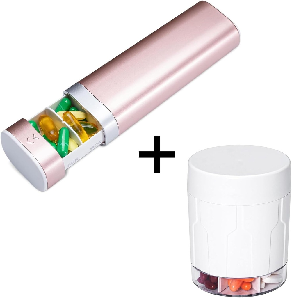 Betife XL PillPSKer - נסיעות מקרה - 7 השוואתיות - חודשי מלס - 21 תוויות - Stylish & Portable