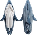 Shark Blanket Hood Hoodie Onesie, Shark Onesie Adult, Shark Sleep Bag for Adult (XL)