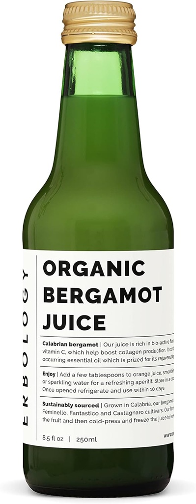 100% אורגני Bergamot Juice 250 מ"ל (Box of 12) - תמיכה בייצור Collagen - עשיר ביו-אקטיבי פלבונואידים - ישר מחוות באיטליה - Undiluted - לא תוספת סוכר - non-GMO