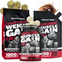 Bully Max Dog Weight Gainer Chews (75pc ללעוס) ו Tablet יצרני שרירים (60 כרטיסיות) ו- 3in-1 שרירים צמחיים תוספי Bundle או Puppies & Adults, All Breeds - צמיחה בריאה ובטיחות תמיכה