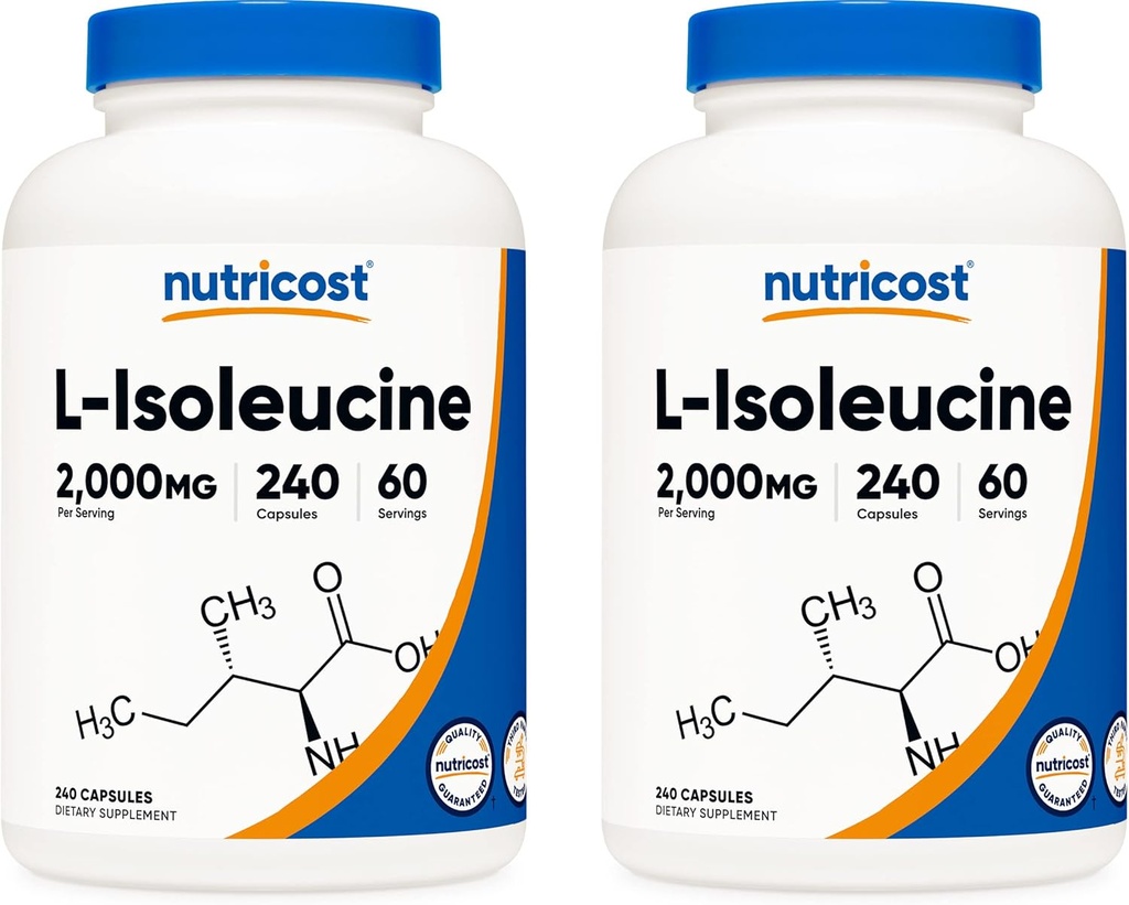 מזון זול L-Isoleucine 2000mg Per לשרת, 240 קפסולות Per Bottle (2 בקבוקים)