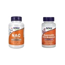 עכשיו תוספים, NAC (N-Acetyl Cysteine) 600 מ"ג עם Selenium & Molybdenum, 100 Veg כמוסות ועכשיו Quercetin עם Bromelain - 60 Veg כמוסות