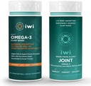 iwi אומגה 3 Sport & Joint אומגה 3 Bundle, 30 משרתות, Algae אומגה 3, קריל & Fish שמן אלטרנטיבי, No Fishy Aftertaste