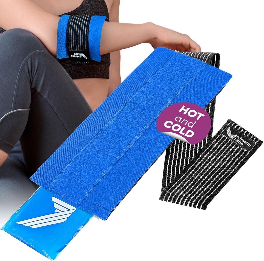 Ice Pack Wrap with Alabama by Kinetic Labs - Hot Gel Pack for Injuries - Reusable Ice Pack for Neck Foot Ankle Head Wrist Leg Shoulder Arm T High Knee Surgery (regular)