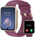 RUIMEN Smart Watches for Women Men (Answer / Make Calls) Compatable with iPhone / Android Phones, 1.85" HD Screen Fitness Tracker Heart Rate Monitor 100+ Sport Tracker Water Resistance (Purple)