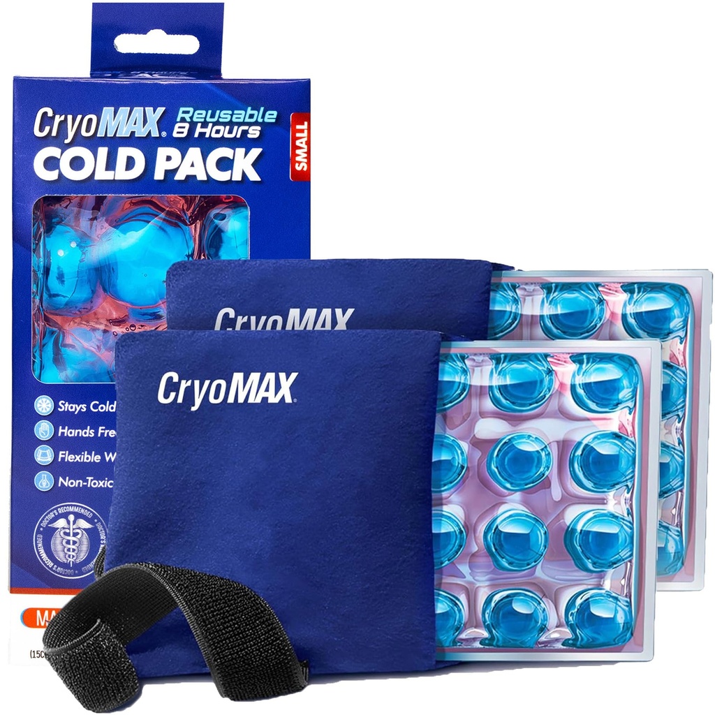 CryoMAX Cold Pack, Reusable, 8 Hour Cold Therapy Ice Pack, Small, 6