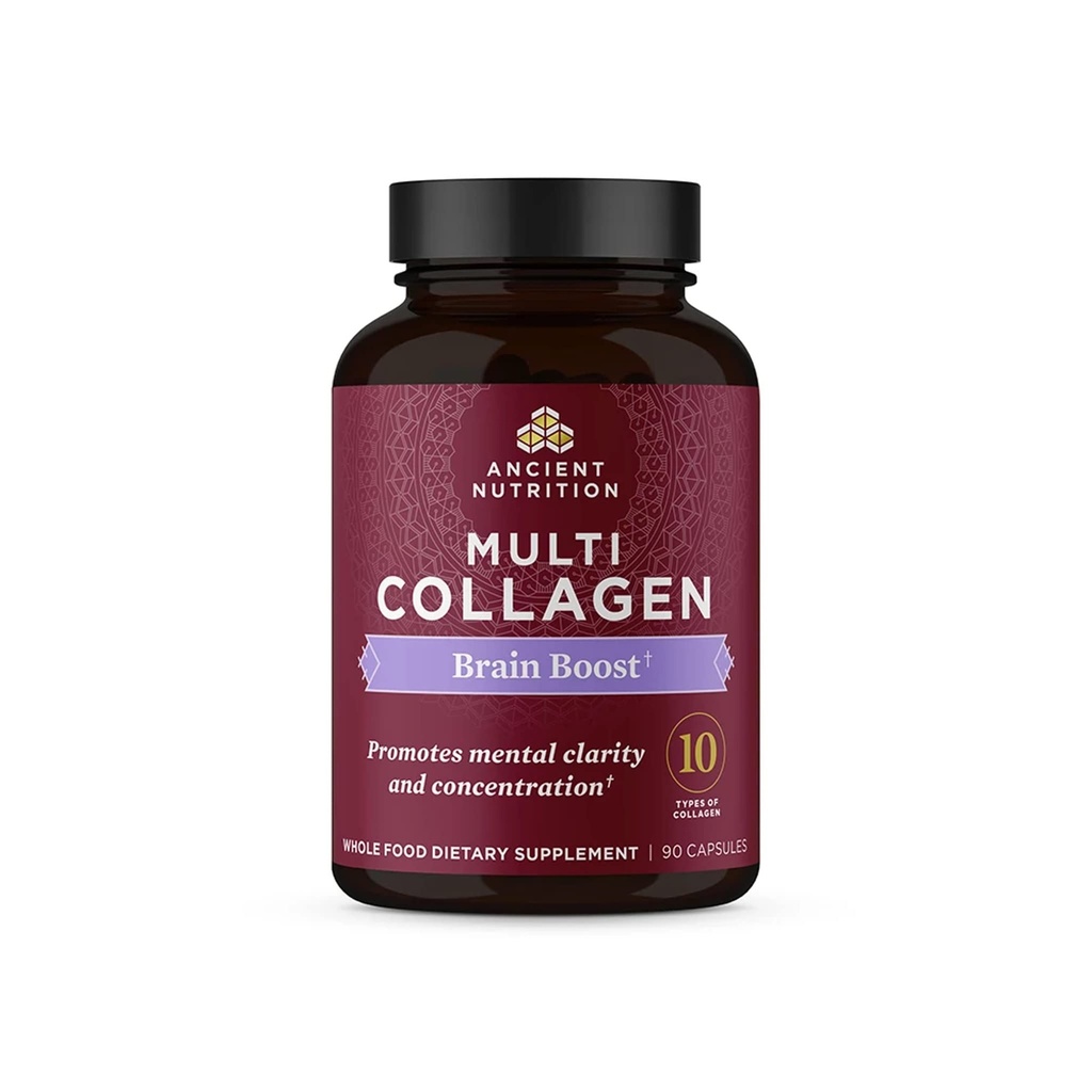 תזונה עתיקה Collagen חלבונים המוח Boost, קפסולות חלבון קולג'ן המוח תוספי מזון להפחתה משותפת, עור בריא וציפורים, 90 ct