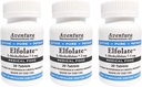 ELFOLATE® 7.5 מ"ג 3 Pack L-Methylfolate Methyl Folate מזון רפואי תוסף כוח מקצועי Active Pure Potent 30 טבליות