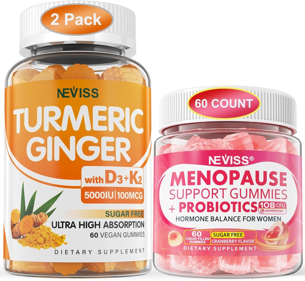 2 Pack Turmeric ג'ינג חניכיים + 1Pack Menopause תוספת מלא חניכיים