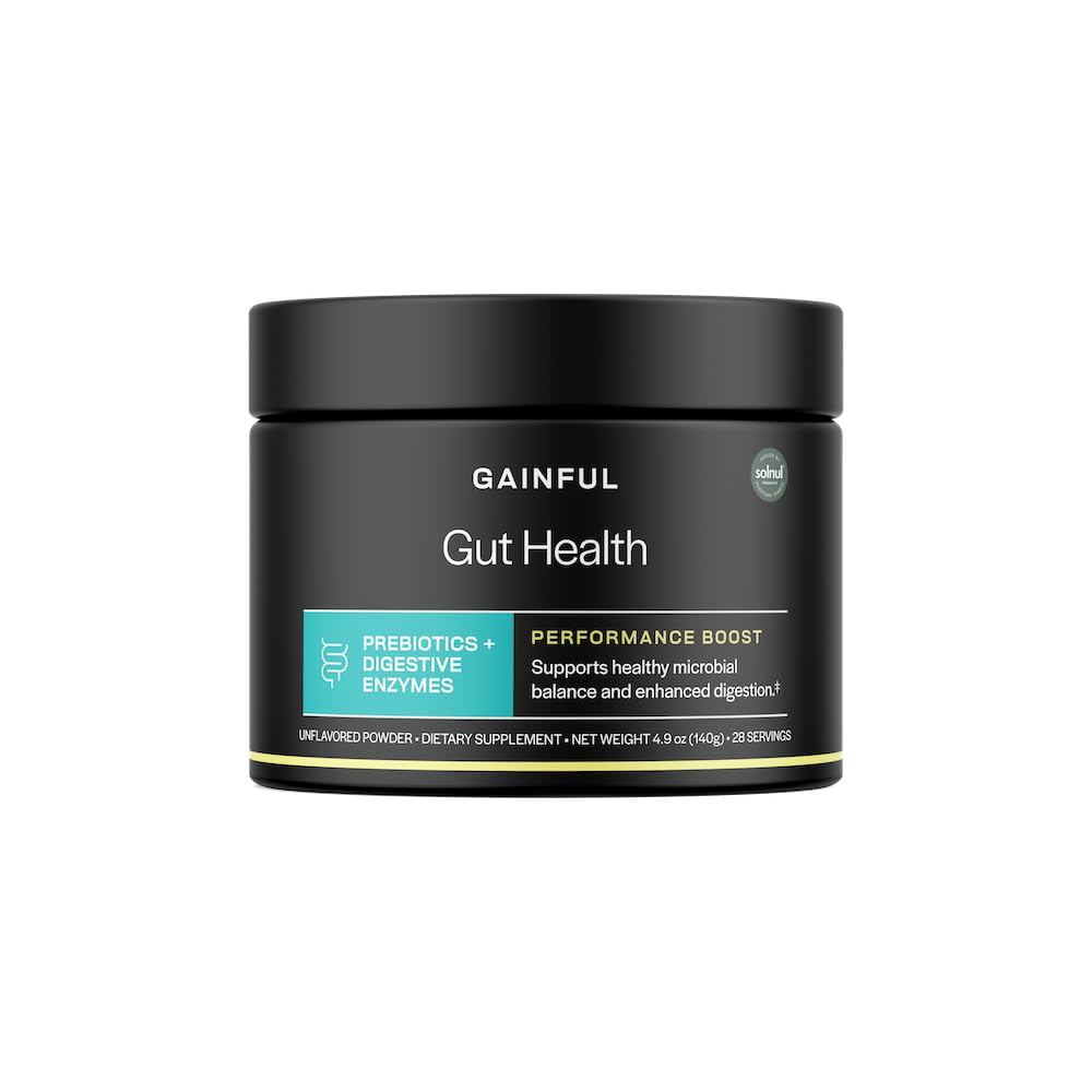 ביצועים בריאותיים של Gut Boost אבקת לשתות לערבב עם Prebiotics ו תערובת Enzymes העיכול, תומך איזון, Daily Digestive Health & Gut בריאות תוספת, Unflavored, 28 משרתים
