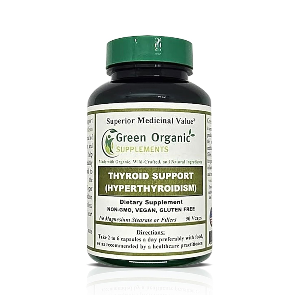 ירוק אורגני תוספי Thyroid & Hyperthyroidism, גבוה Absorbable, non-GMO, Gluten-Free