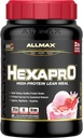 AllMAX HEXAPRO, Strawberry - 2 lb - 25 גרמים של חלבון Per המשרת - 8-Hour Sustained שוחרר - Zero Sugar - 21 משרתות