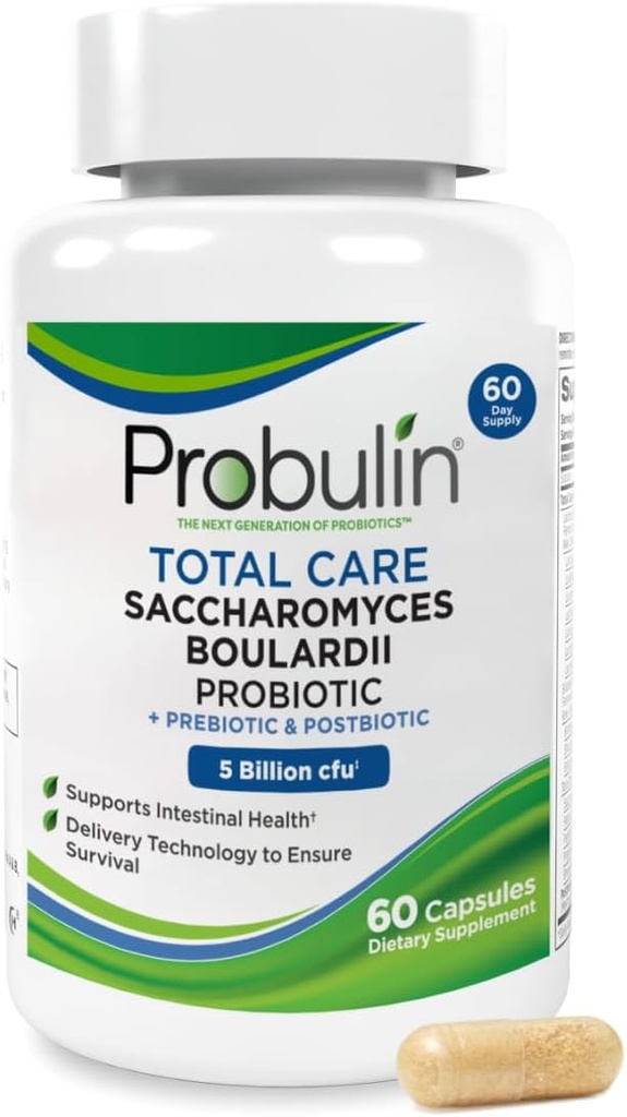 Probulin Total Care Saccharomyces Boulardii Pre + Pro + Postbiotic, 60 קפסולות טבעוניות
