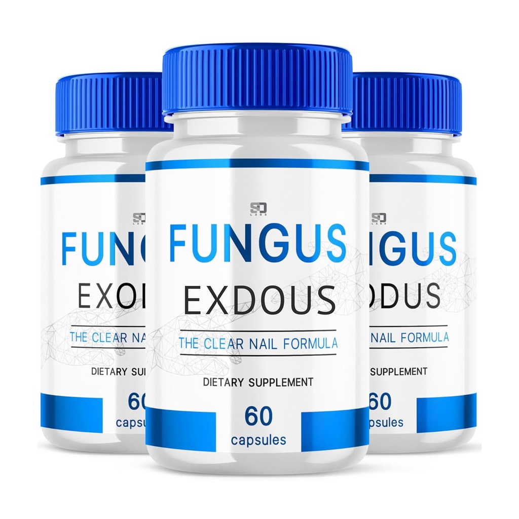 (Pack of 3) Fungus-Exdous - Pills Supports Strong Natural Nails - 180 קפסולות, לבן