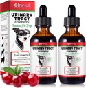טיפול ב-UTI - טיפול בדלקת שתן שתן, Kidney+Bladder Support Supplement, Natural Cranberry Extract for Dogs, Supports Urinary and Digestive Health (2 Fl Oz (Pack of 2))