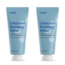 קראיסט 5% Lidocaine Cream מקסימלית OTC כוח נושא הקלה כאב OTC - 12 oz (Pack of 2) XL Tube 5 Percent Lidocaine Numbing Cream to Numbly (2 Pack - 6 oz Tube)