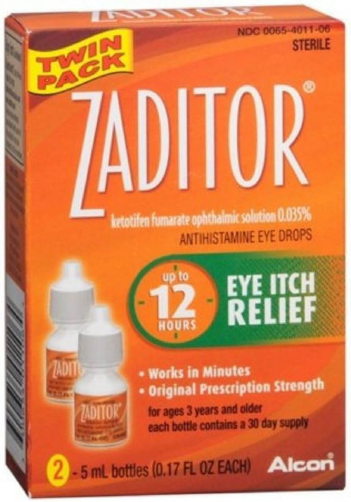 Zaditor Antihistamine עין טיפות Twin Pack 0.34 Fl oz