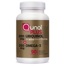 Qunol Plus Ubiquinol Coq10 200 מ"ג עם אומגה 3 250 מ"ג תוספת כוח Antioxidant (Bovine Version), 90 הרוזן