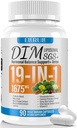 DIM תוסף Estrogen Balance for Women & Men, 1675 מ"ג Estrogen תוסף Hormonal Acne תמיכה, תמיכה ב- Antioxidant Support, DIM SGS 90 קפסולות Veggie,44 יום אספקה 045