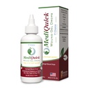 MediQuick Skin & Wound Care hydrogel טיפות - ריפוי מהיר עזרה ראשונה טיפות עם 12 שעות פעולה Heal Cuts, Burns, Inflammation, Rash, Itch, אקסמה ועוד - בטוח Wound Wash עם No-Sting - 4 Fl Oz