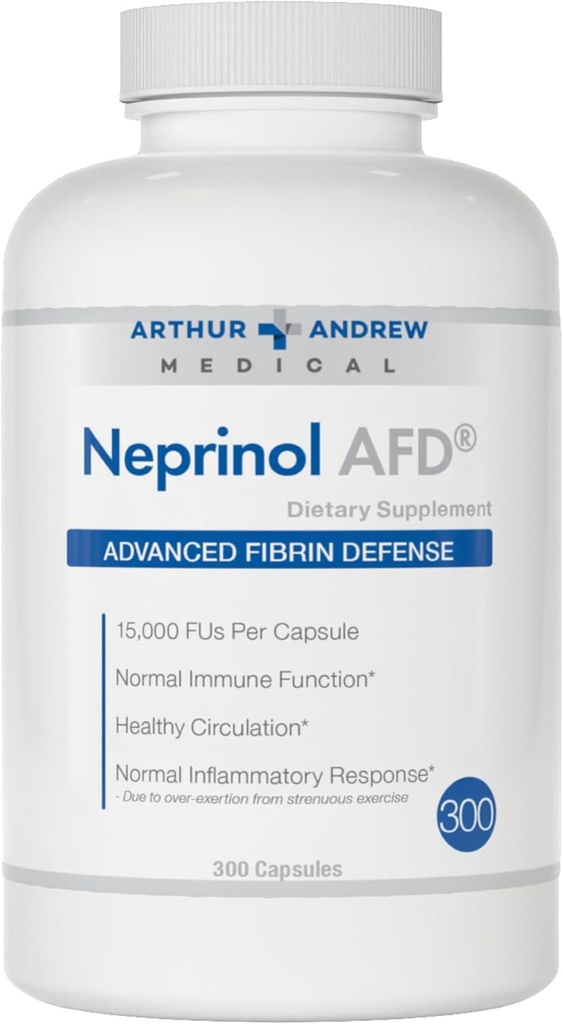 Arthur Andrew Medical, Neprinol AFD, Multi Enzyme Band with Serrapeptase & Nattokinase, 300 Count (Pack of 1)