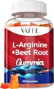 L Arginine תוסף Beet Root Gummies - כוח כפול, אנרגיה Boost, תמיכה Circulation ו Stamina, אורגני Chewable Beets תוספי עבור גברים ונשים, חניכיים טבעונית, non-GMO, סוכר ללא תשלום
