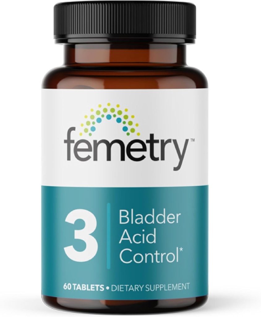 Life Seasons Femetry Bladder Acid Control - תמיכה ב Cystitis Interstitial - להפחית את חומציות שתן ב Bladder - Eases Flares שנגרמו על ידי אכילת או שתיית מזונות Acidic - 60 טבליות