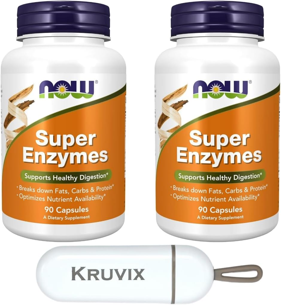תוספי מזון עכשיו, Super Enzymes | פורמולה עם Bromelain, Ox Bile, Pancreatin ו Papain, Super Enzymes