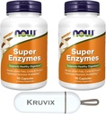 תוספי מזון עכשיו, Super Enzymes | פורמולה עם Bromelain, Ox Bile, Pancreatin ו Papain, Super Enzymes