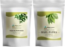 HerBAL HILLS Neem אבקת ו- Bilva Bael Leaf אבקת Pack של 2 Combo