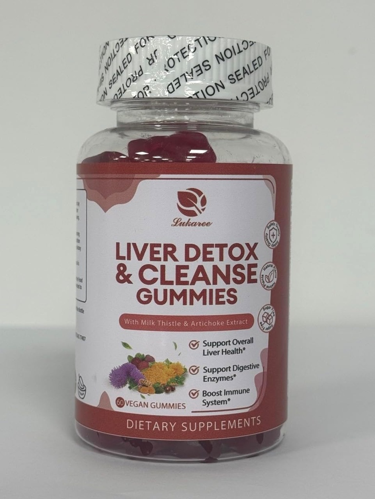 Lucaree Liver Cleanse Detox &תיקון חניכיים - חלב זהה Silymarin, Dandelion, Artichoke Extractor & Elderberry - No Sugar, Raspberry Flavor - 180 הרוזן