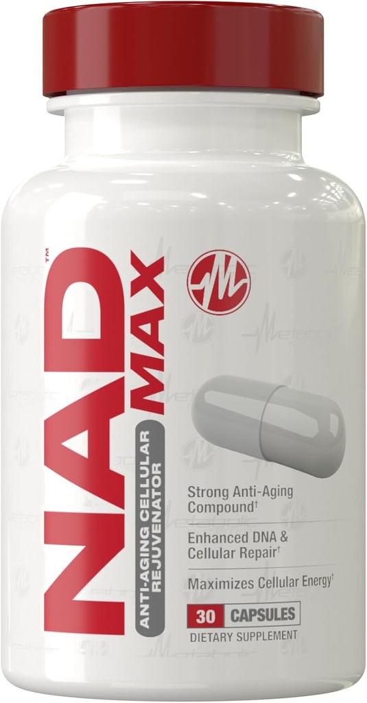 תזונה מטבולית NAD MAX 350 מ"ג Anti-Aging תאים Rejuvenator, תמיכה באנרגיה סלולרית ותפקוד Mitochondrial, 30 יום אספקה