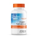 Doctor's Best CoQ10 100 מ"ג + Nattokinase 2,000FU, תומך Heart & Circulation תמיכה, non-GMO, Gluten Free, טבעוני 60 Veggie Caps